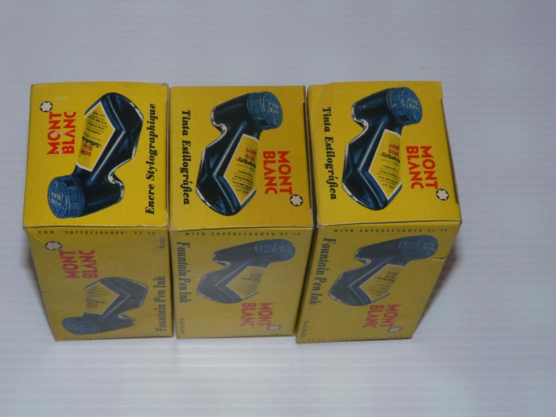 1960年代　モンブラン　ボトルインク　未開封　3個　黒　ブルーブラック 万年筆