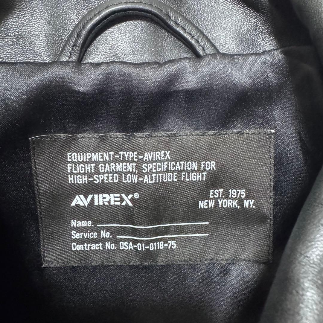 AVIREX アヴィレックス レザー ジャケット トムキャット 革ジャン 黒 L