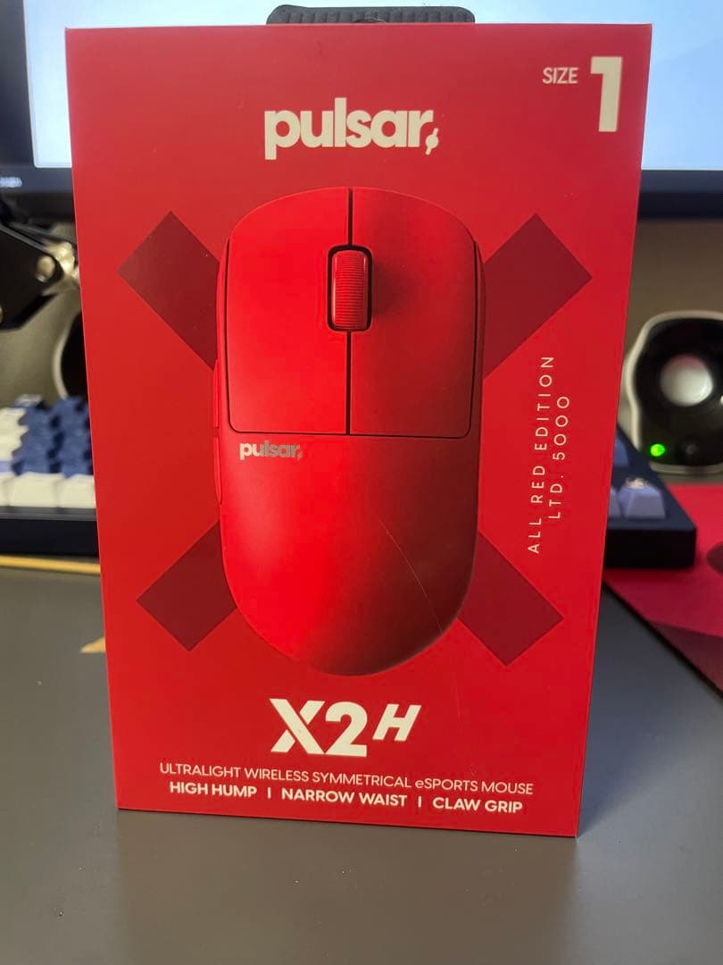 マウス・トラックボール Pulsar X2H size1 red edition