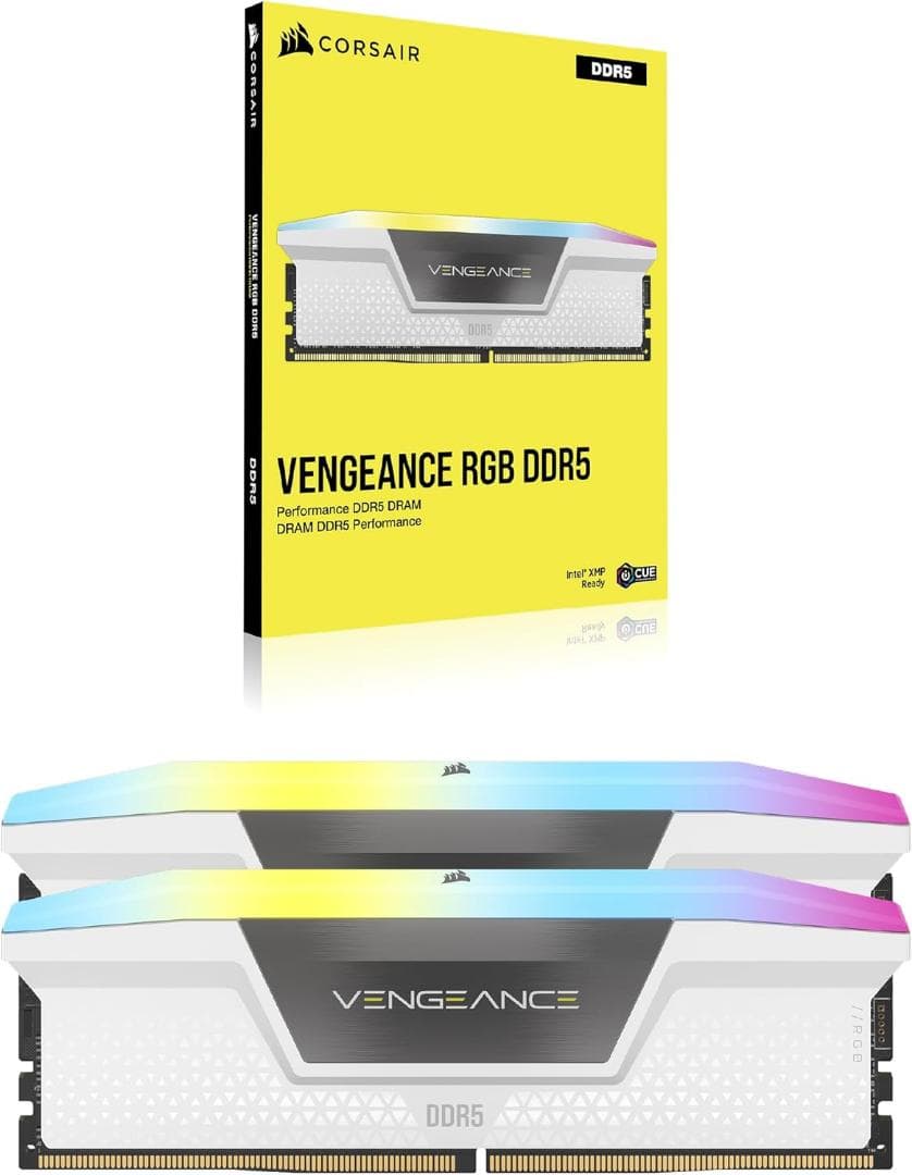 CORSAIR DDR5-6400MHz VENGEANCE 32GB ホワイト