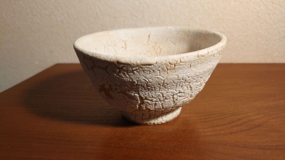 李朝　抹茶碗　鮫肌　大碗　茶道具　アンティーク抹茶碗　蔵出し　在銘　１客