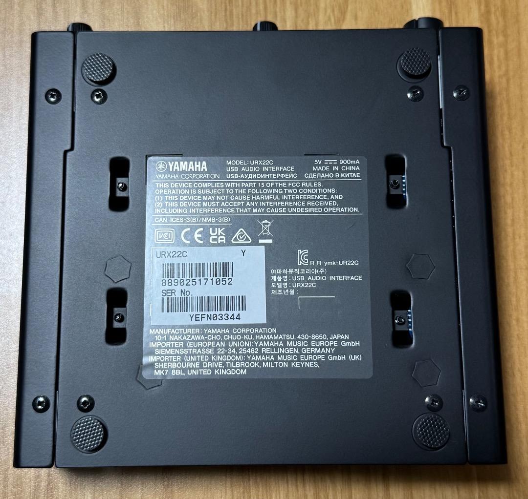 ＜新品同様＞YAMAHA URX22C オーディオインターフェイス