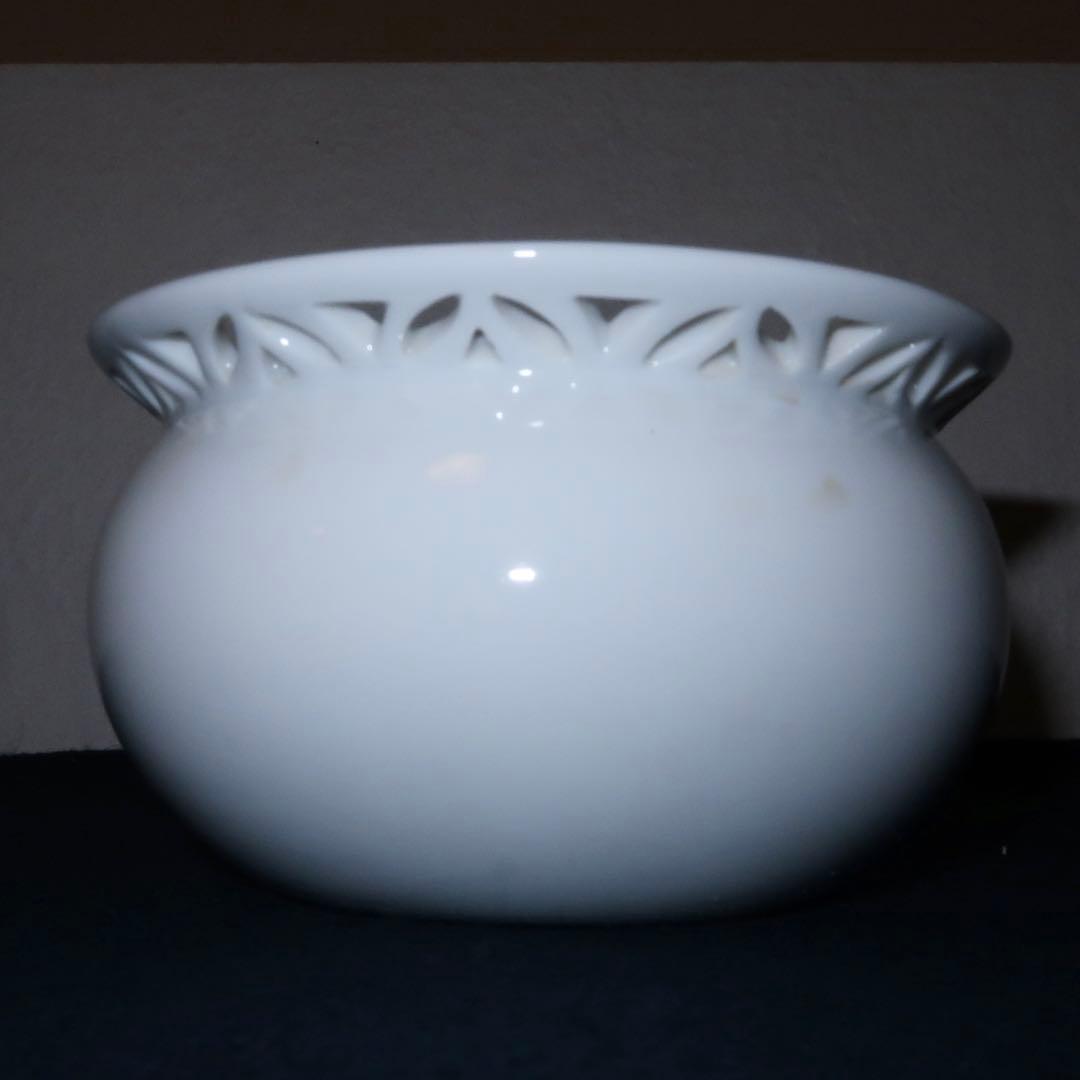 【茶道具】加藤藤城作　白磁七宝透皆具