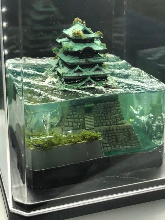 スタバの海と家 ジオラマ