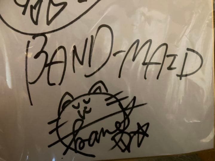 BAND-MAID直筆サイン色紙◆小鳩ミク茜バンドメイド ◆BAND MAID