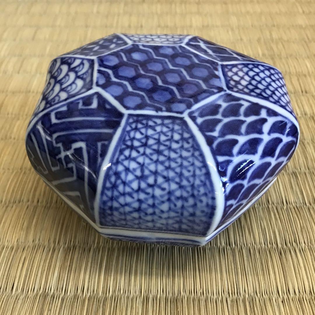 茶道具　香合　寿華　祥瑞八角香合　和峰作　共箱　S118KG