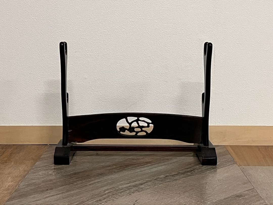 木製 透かし 二本掛用 刀掛け 武具 刀装具