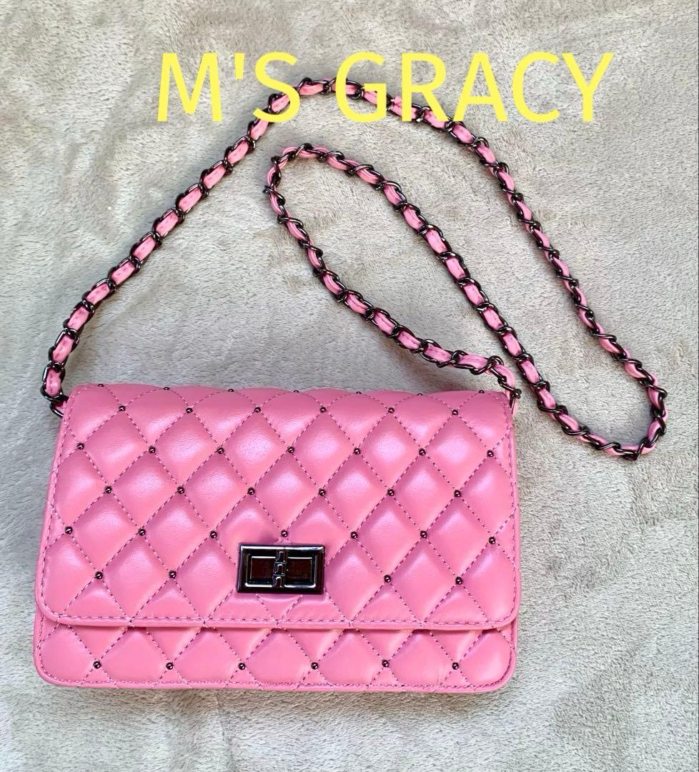 新品未使用　羊革M'S GRACY（エムズグレイシー）ショルダー・クラッチバッグ