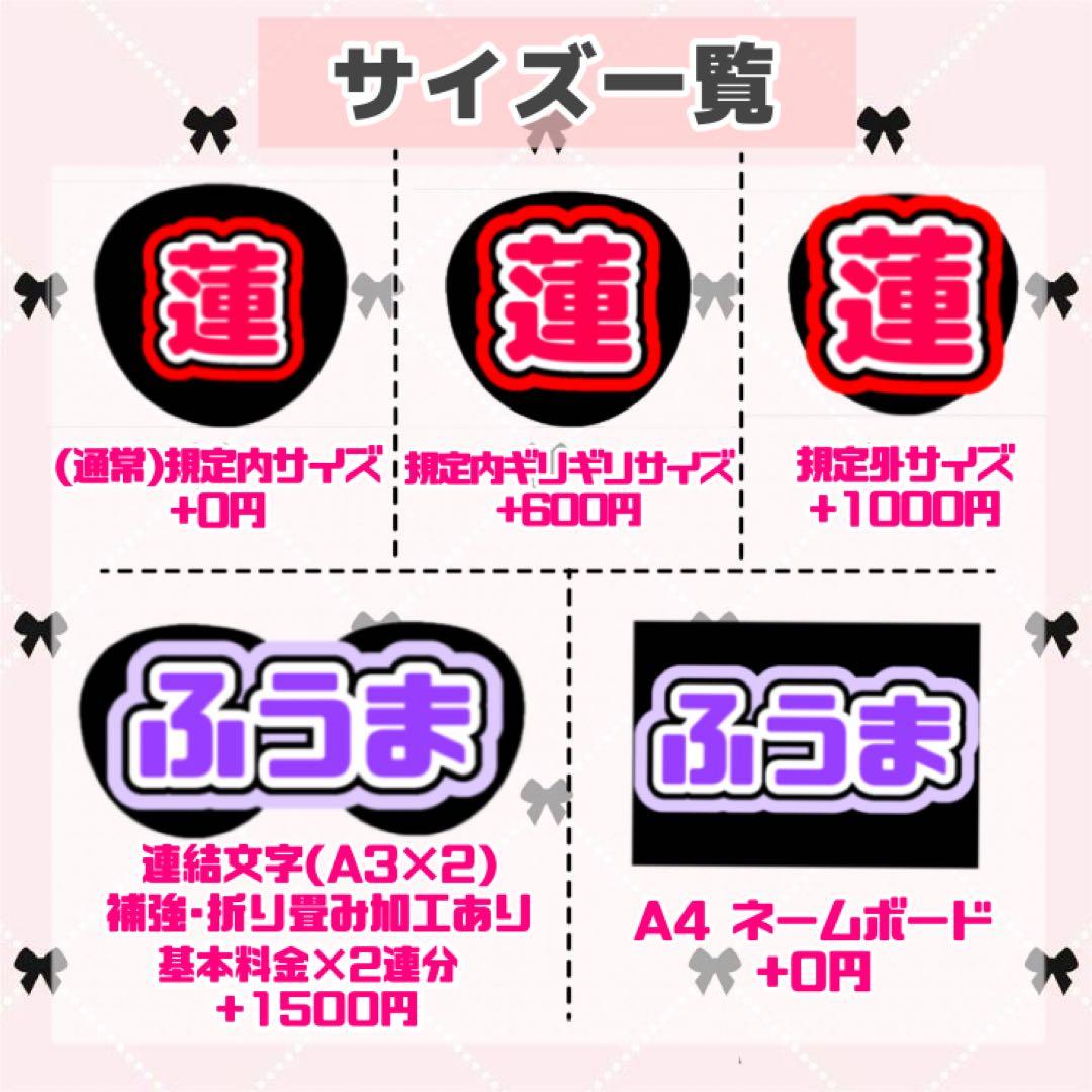 あ。様 うちわ文字 オーダーページ