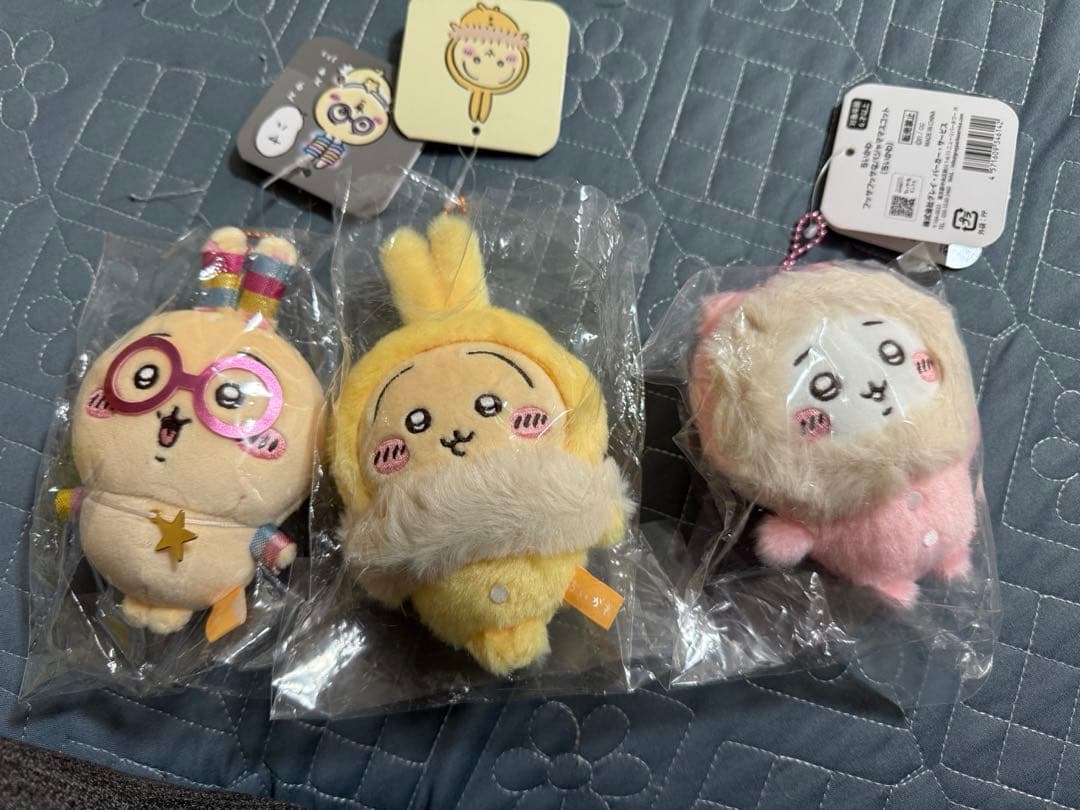 ちいかわ フッサフッサなパジャママスコット（ちいかわ ハチワレ うさぎ） 3点