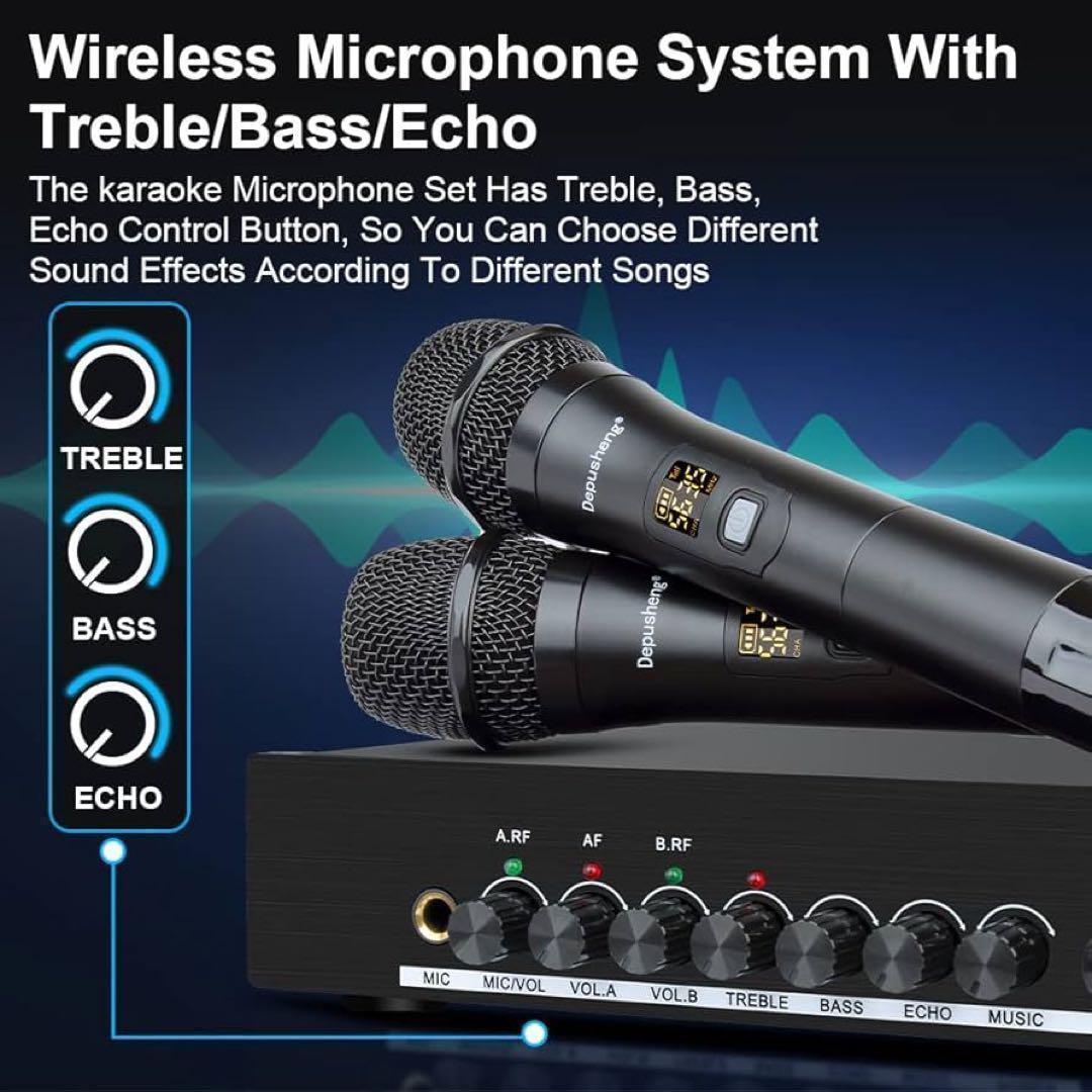 Pattiya ワイヤレスマイク カラオケセット Bluetooth対応
