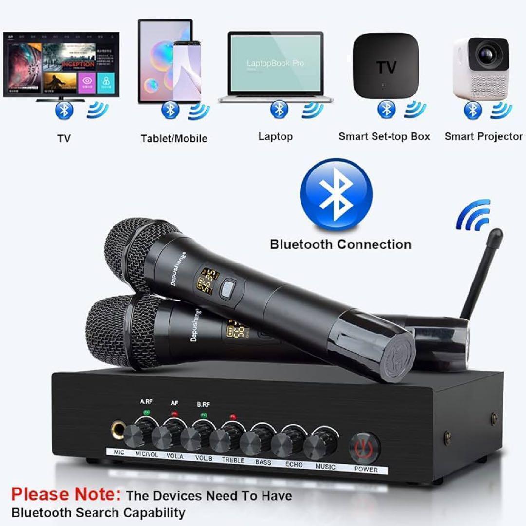 Pattiya ワイヤレスマイク カラオケセット Bluetooth対応