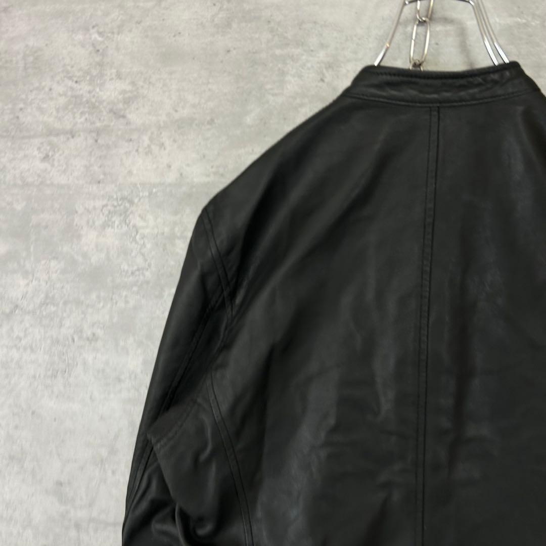 AWESOME LEATHER ゴートレザー　ライダースジャケット ブラック