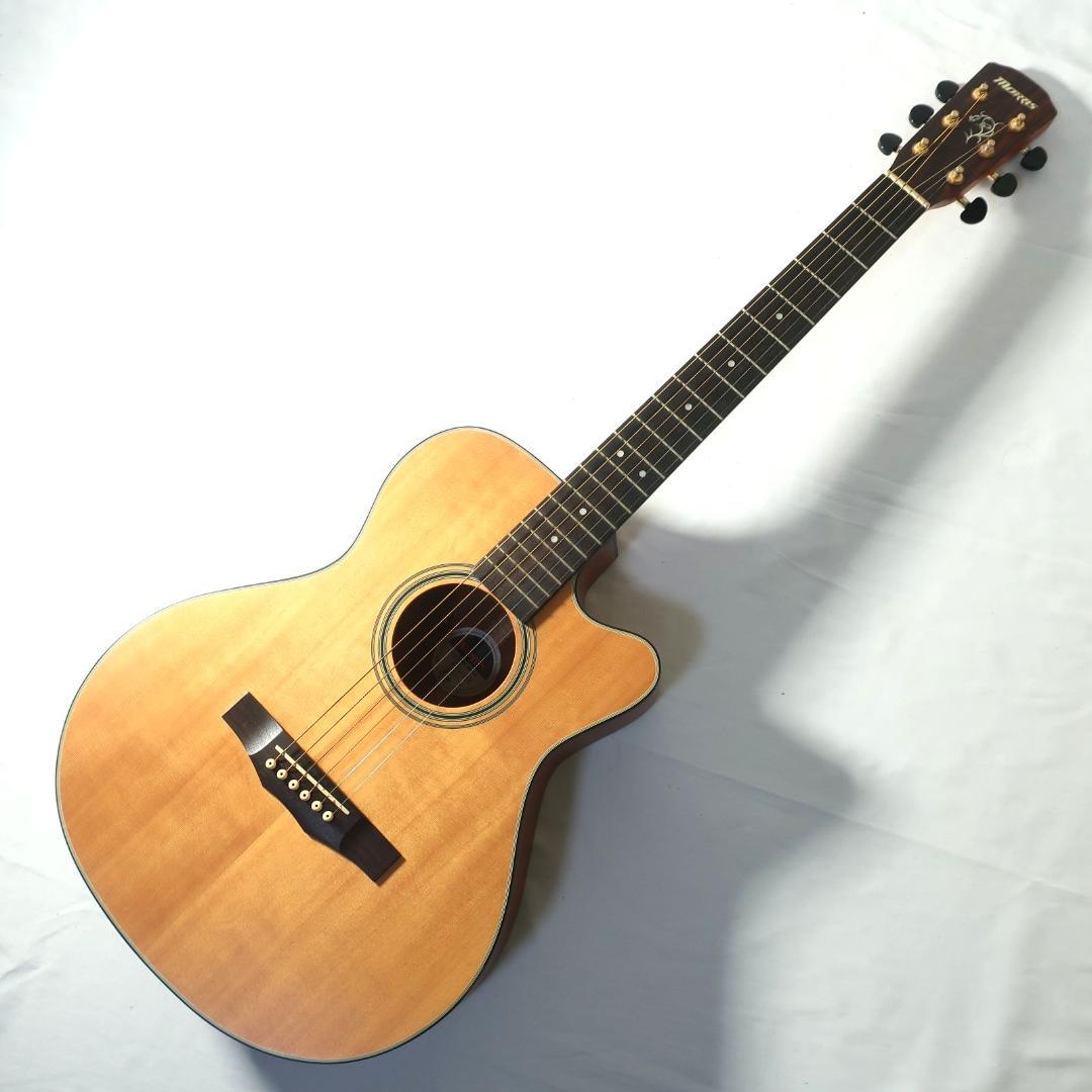 美品 Morris SS-30NAT ミニギター トップ単板 マホガニーボディ
