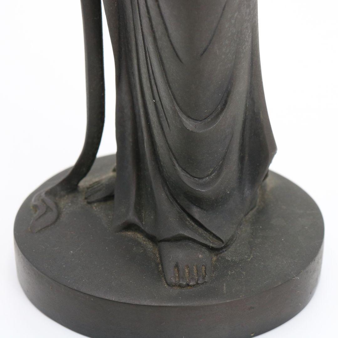 聖観音菩薩像 仏教美術 銅製/ブロンズ 仏像 置物　AB228　1FB6