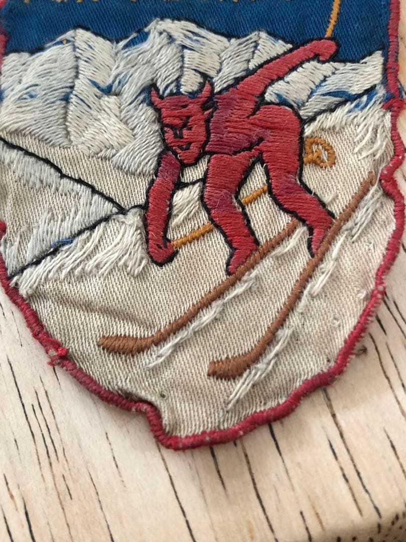 ビンテージ 40s デビル　悪魔　ワッペン　ノースノーネーム　スーベニール