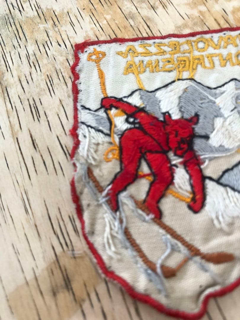 ビンテージ 40s デビル　悪魔　ワッペン　ノースノーネーム　スーベニール
