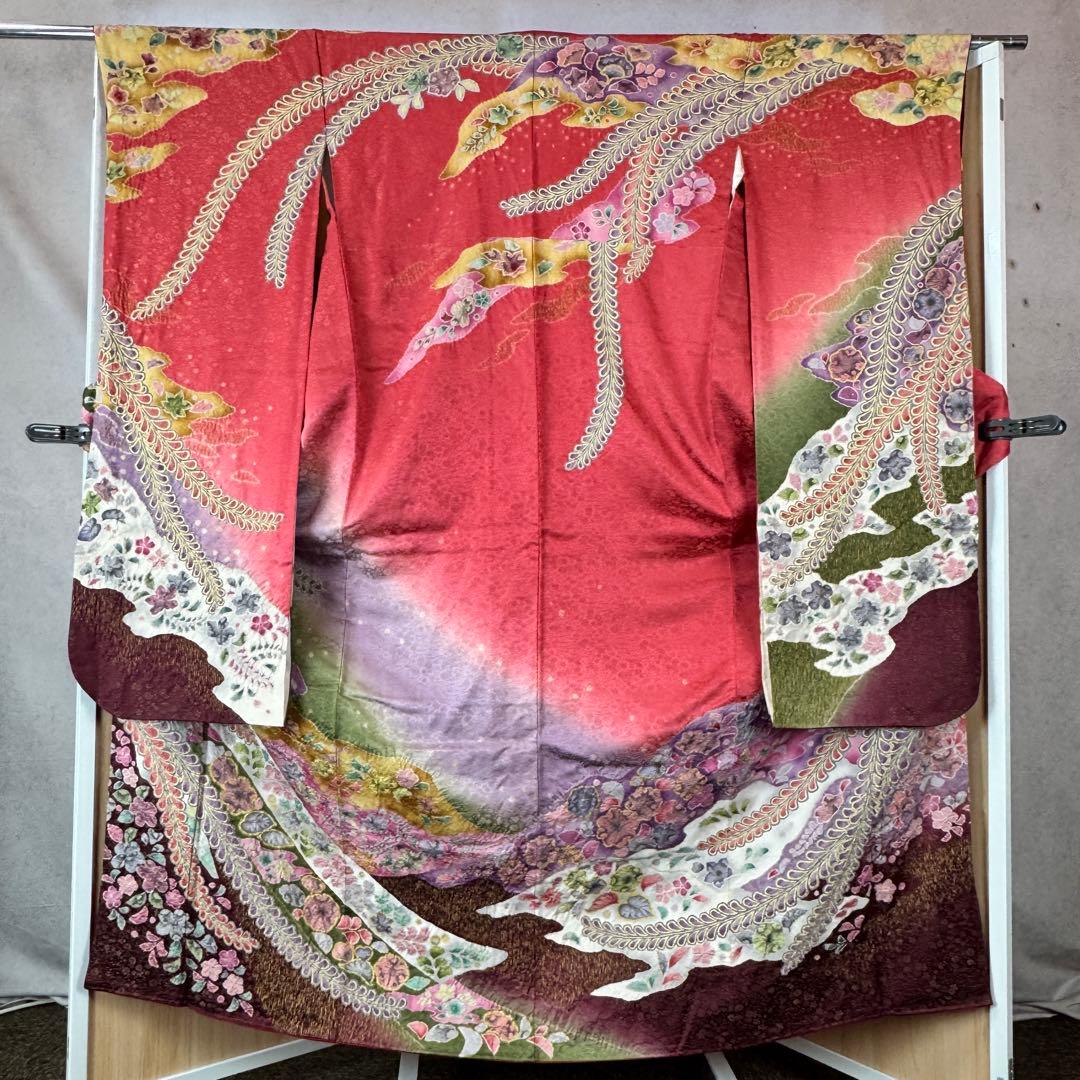 振り袖 辻ヶ花 ピンク 成人式 結婚式 帯セット 振袖 着物