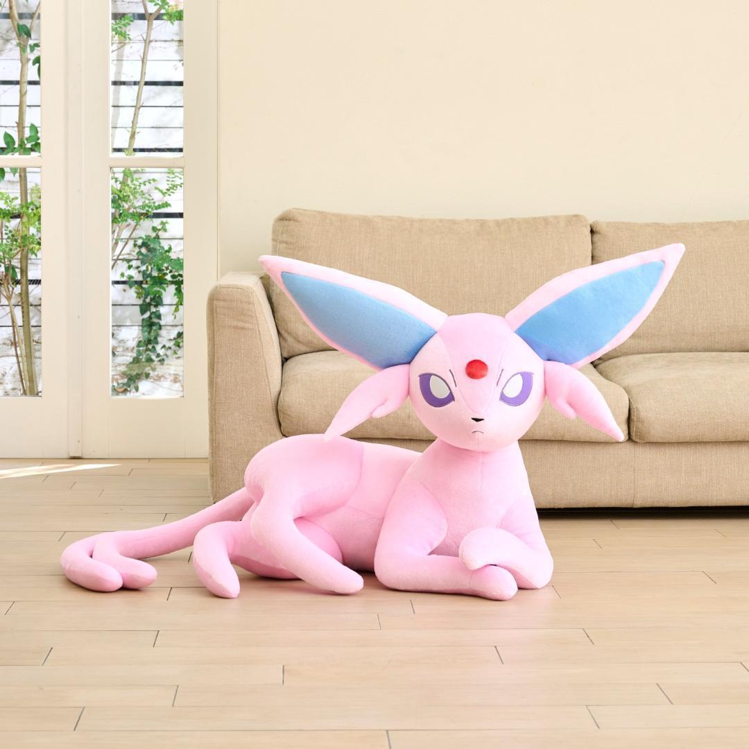 等身大 エーフィ 寝そべり ぬいぐるみ ポケモン　ポケセン　Big