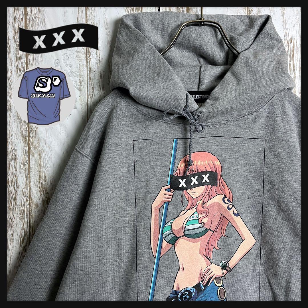 【即完売モデル】ゴッドセレクション☆ワンピース ナミ両面プリントパーカー 希少