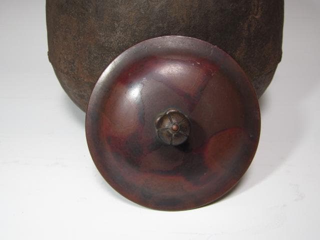 【1/26までセール】☆　大西清右衛門　霰真形釜　どっしり構えた一品☆y258