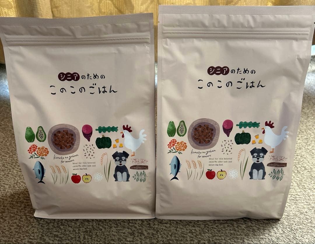 シニアのためのこのこのごはん　1kg×2袋　ドッグフード