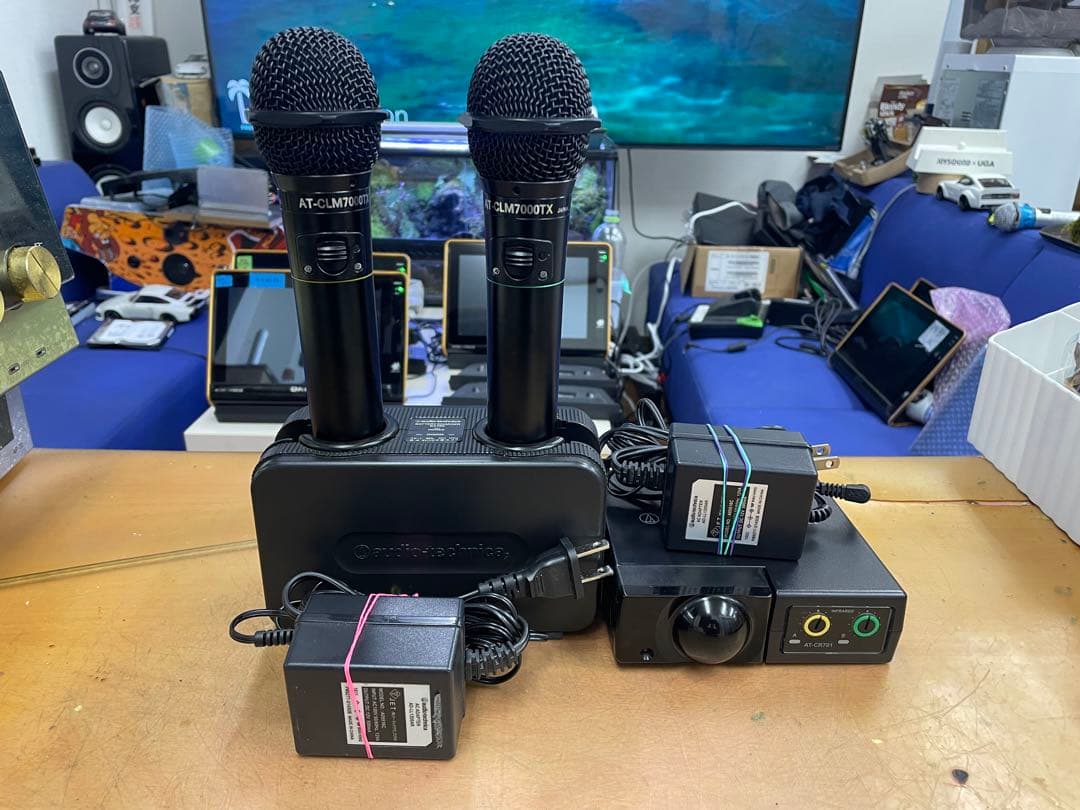 オーディオテクニカ製赤外線ワイヤレスマイクセット　CR701+CLM7000