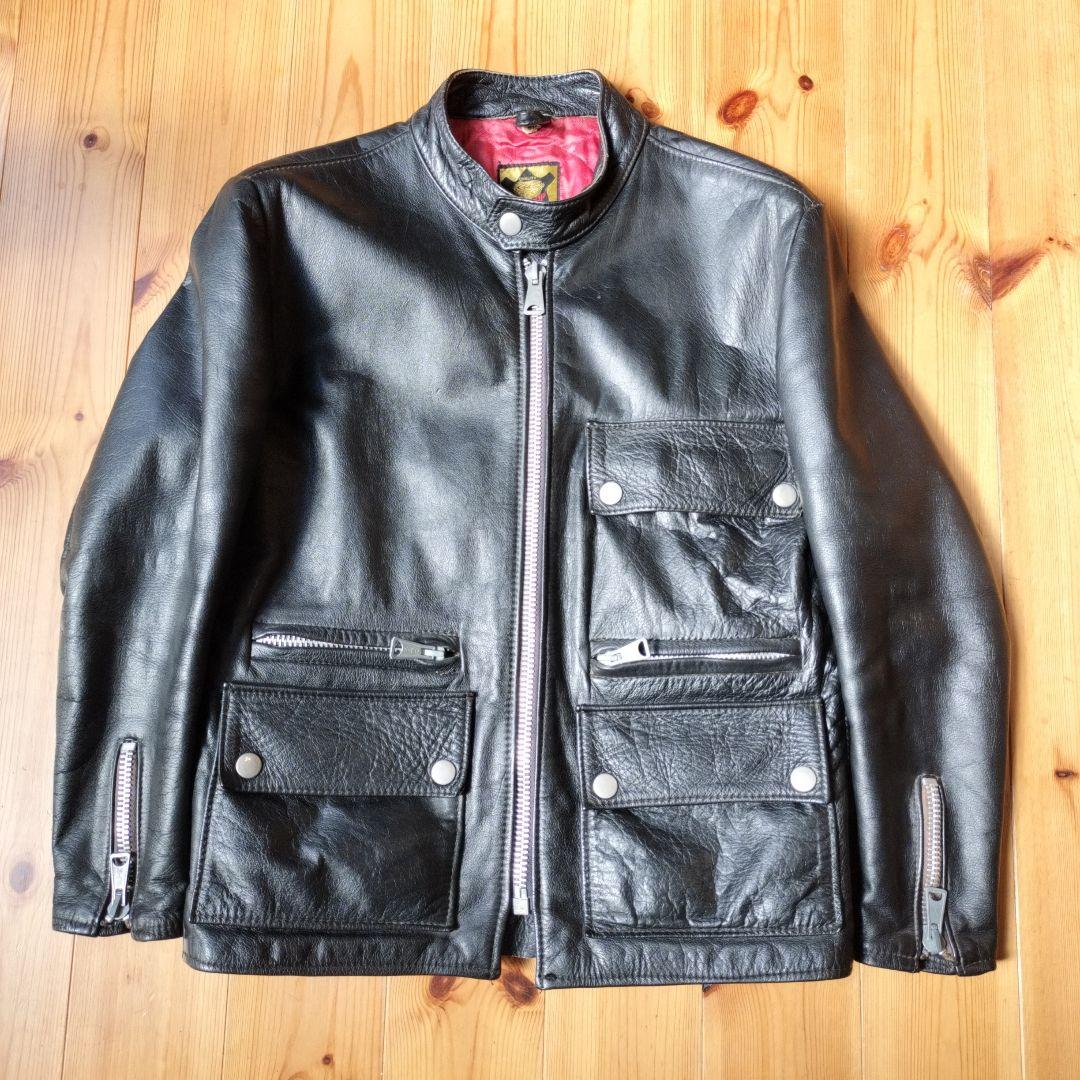 70〜80s ゴールドトップ シングルライダース ルイスレザー ハイウェイマン