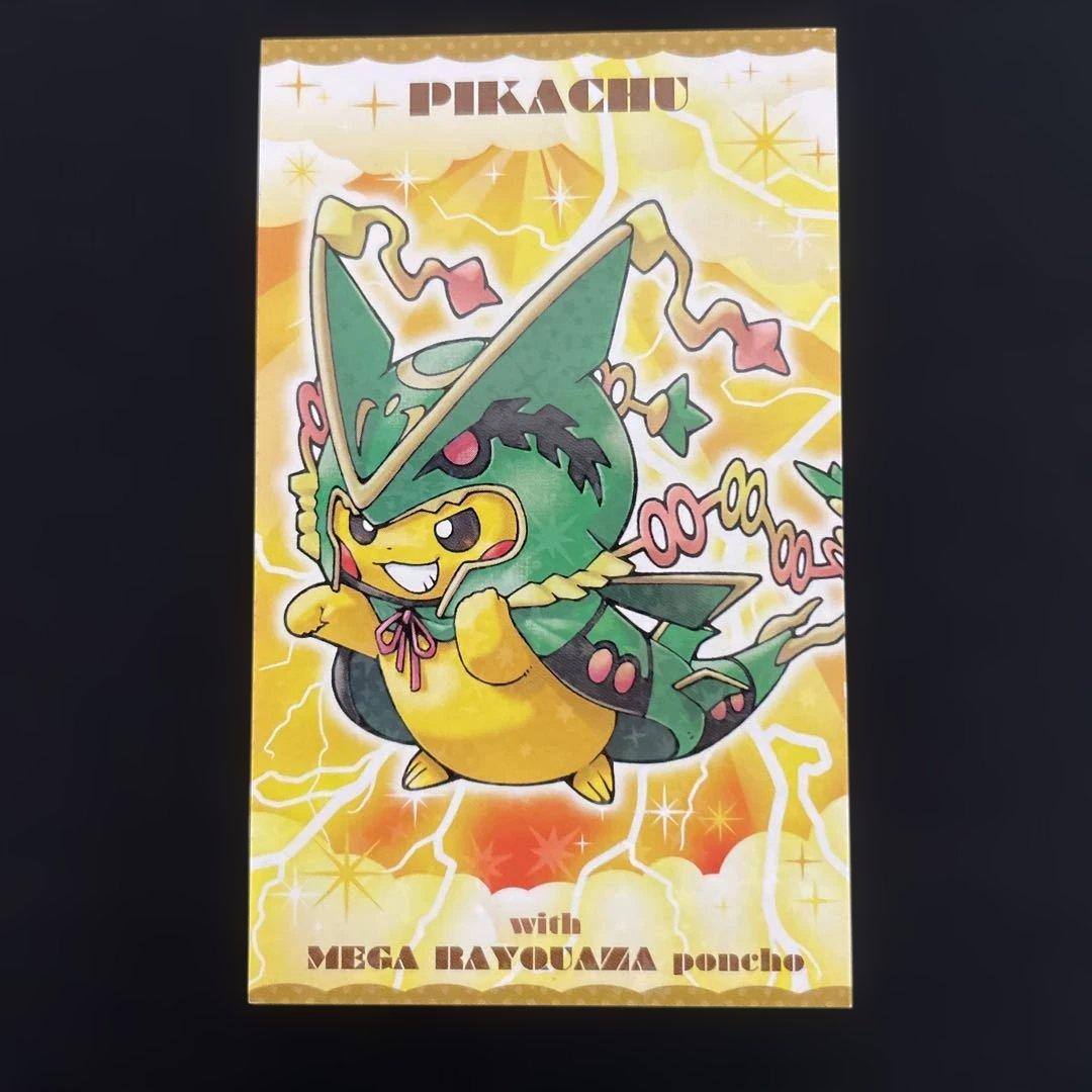 ポンチョを着たピカチュウ　名刺カード　メガレックウザ　カードファイルセット