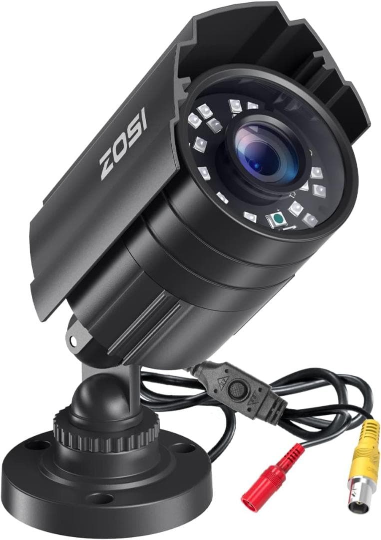 防犯カメラ 230万画素 24個赤外線 3.6MM広いレンズ IP67防水