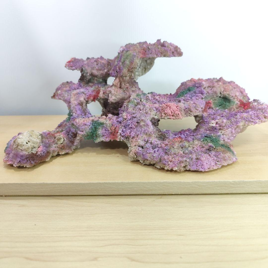 【光る新商品】アク抜き不要 人工ライブロック 60cm海水水槽用 レプリカ 蛍光