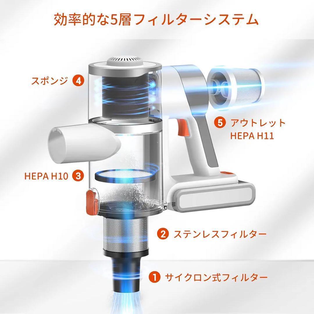サイクロン 掃除機 コードレス 30Kpa 強力吸引 掃除 壁掛 3way 新品