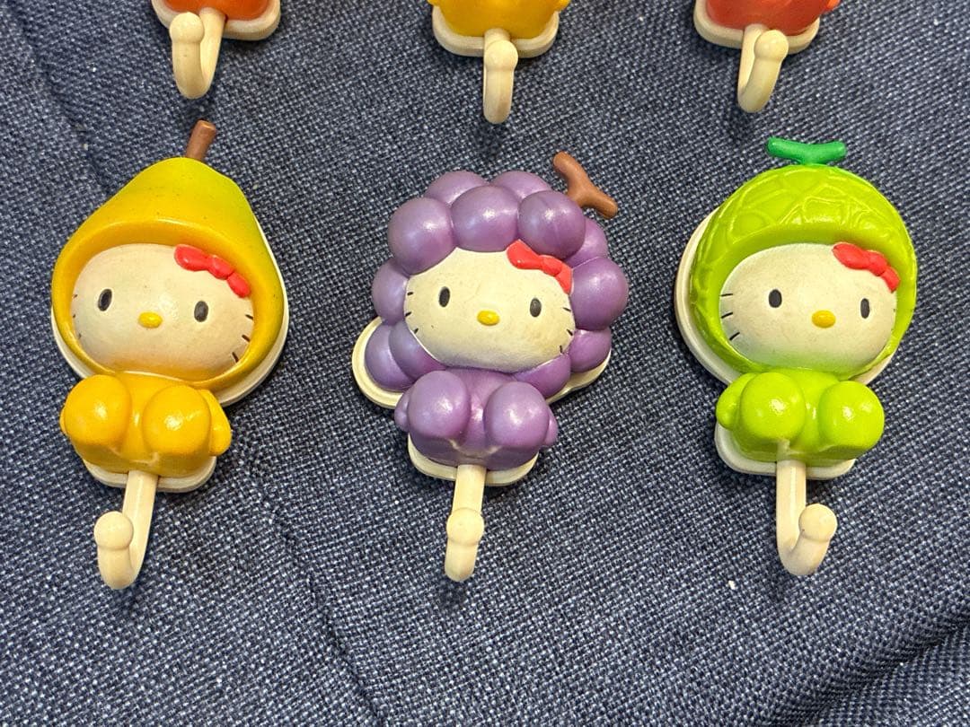 ハローキティ フルーツマグネットフック 6個セット なっちゃん 平成レトロ
