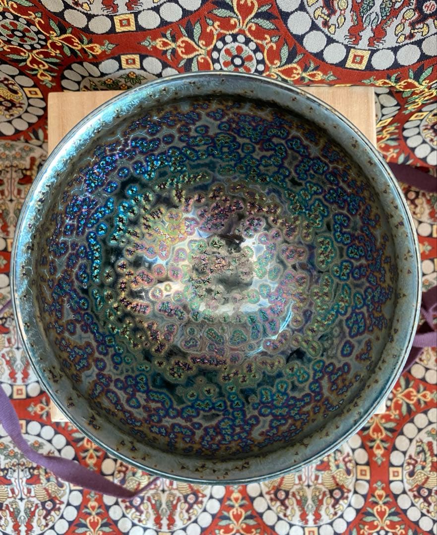 岩田渓山 耀彩天目　茶碗　茶盌　個展作品