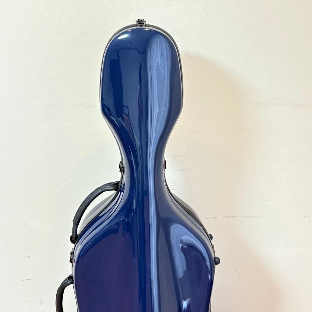 【美品・送料込み】キャスター付き チェロ用 ハードケース ブルー