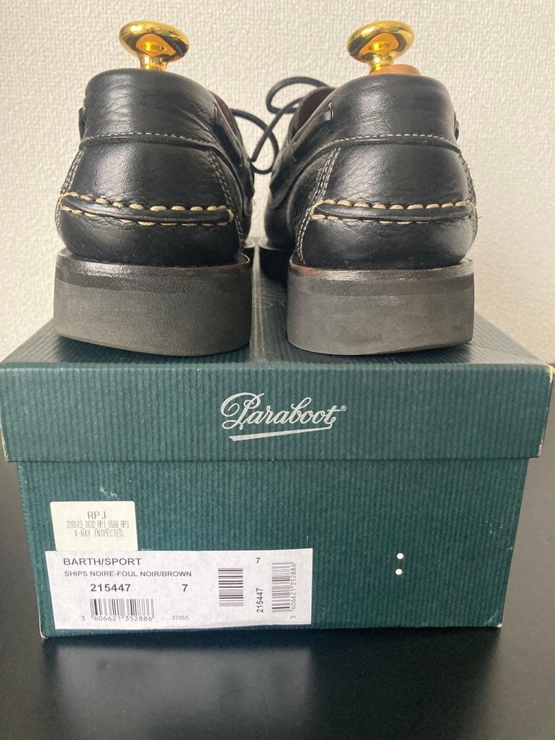 PARABOOT：BARTH SPORT デッキシューズ ブラック×ブラウン 7