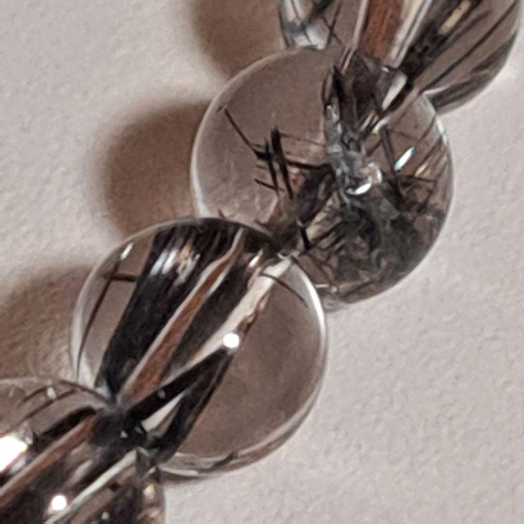 ブラックルチル クォーツ ブレスレット 二酸化チタンの本物ルチル 激レア品