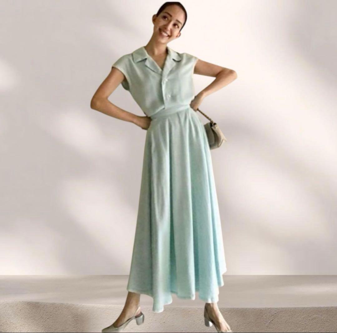 MADISONBLUE ミントグリーン フレアスカートサイズ02