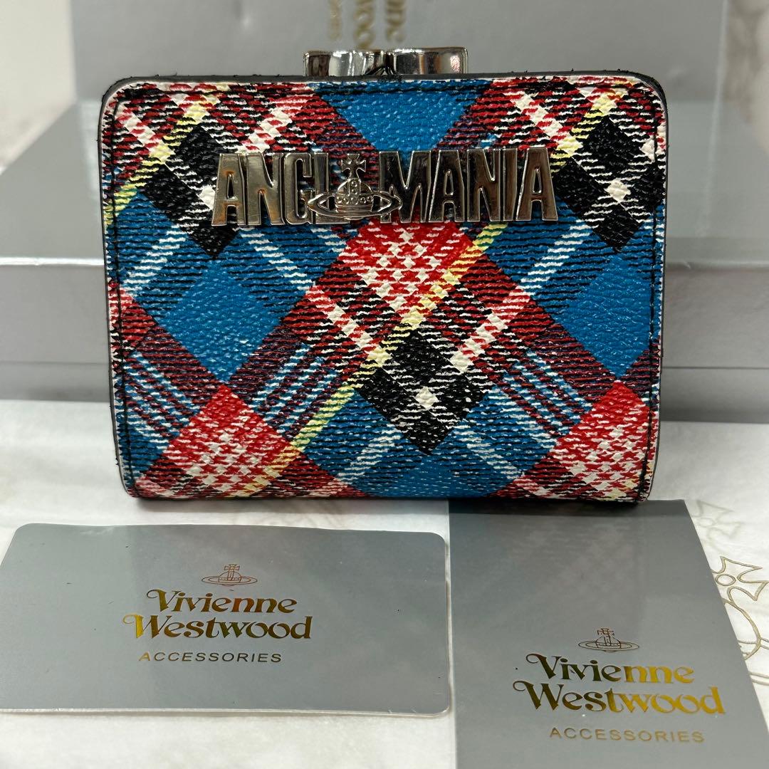 新品同様‼️ ヴィヴィアンウエストウッド　財布　二つ折り　折り財布　チェック柄