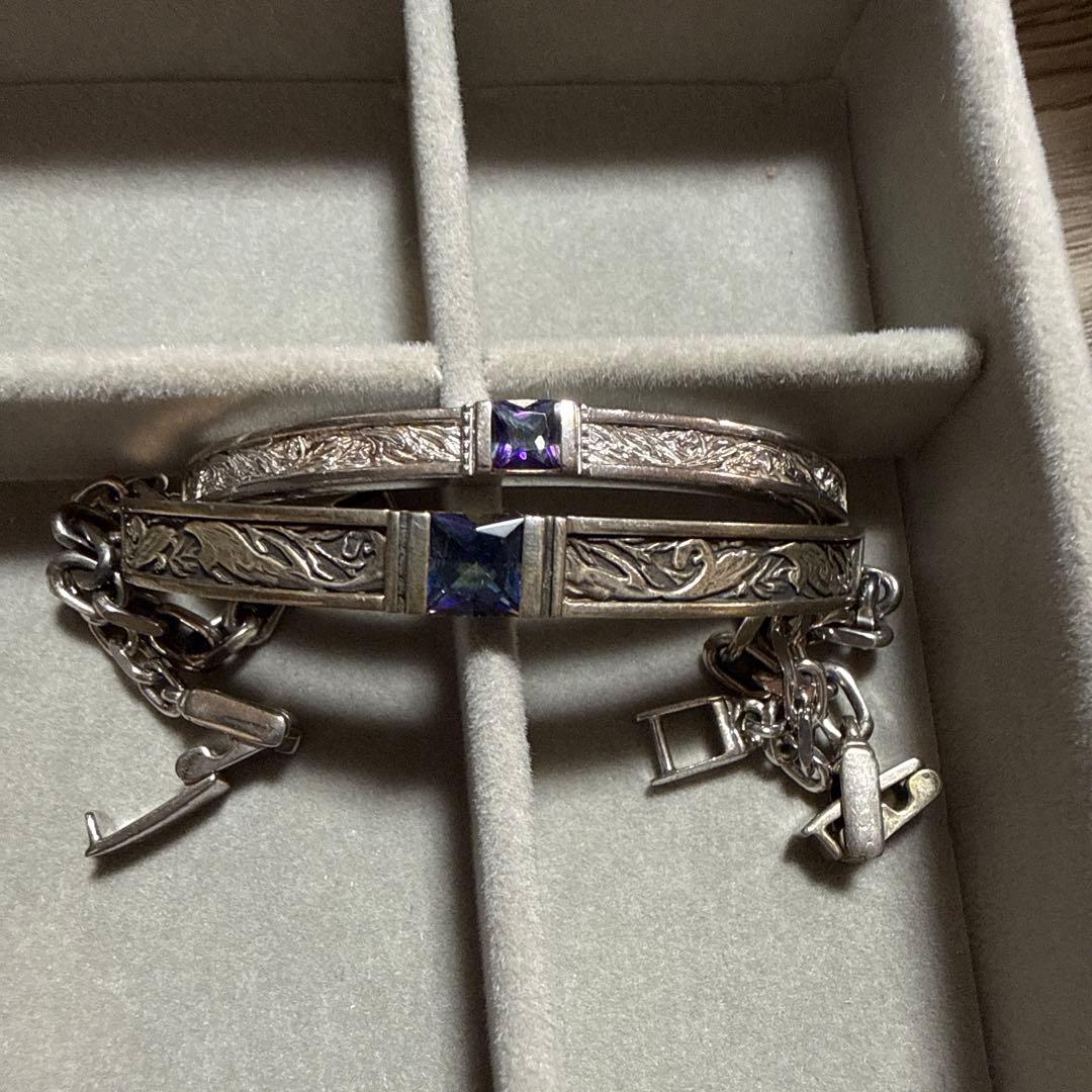 AQUA SILVER ペアブレスレット