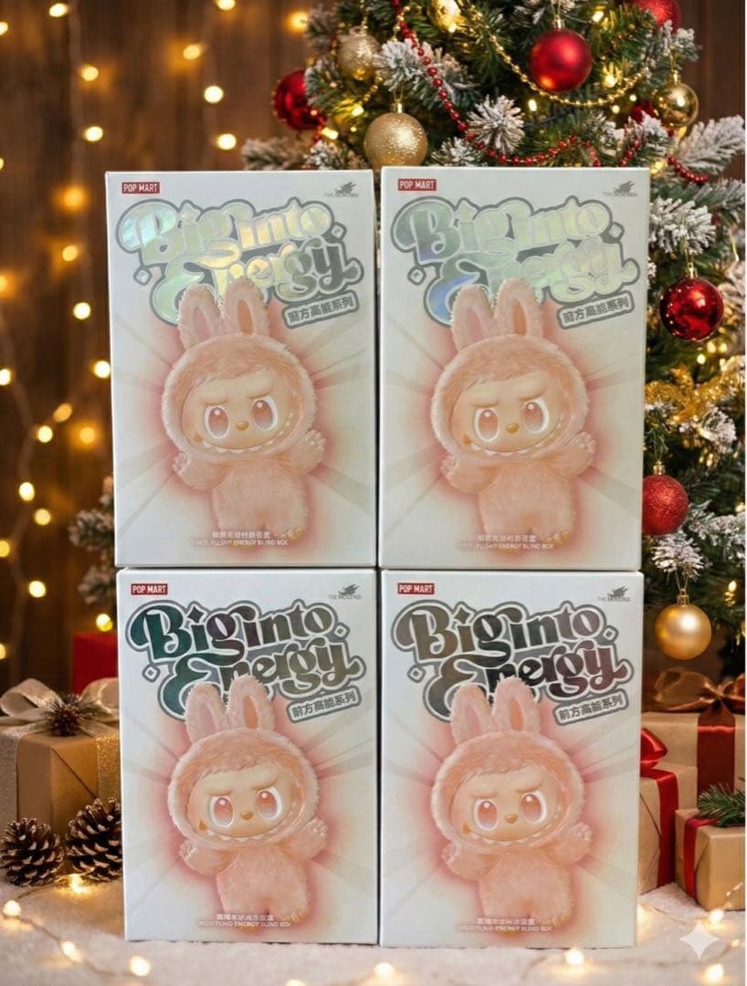 正規品・未開封4ピース ラブブ ポップマート ぬいぐるみ LABUBU エナジー