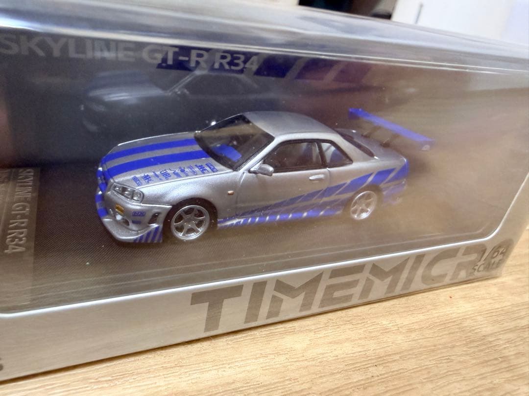 timemicroスカイライン GT-R R34 ミニカー 1/64