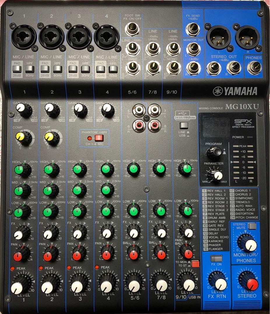 取説付 YAMAHA MG10XU アナログミキサー オーディオインターフェイス