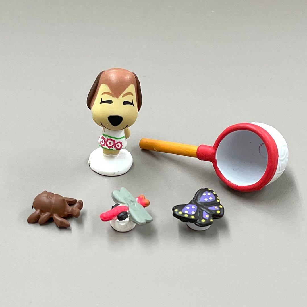 どうぶつの森 森をつくろう！ F-27 マロン 虫取り網 昆虫 フィギュア5種