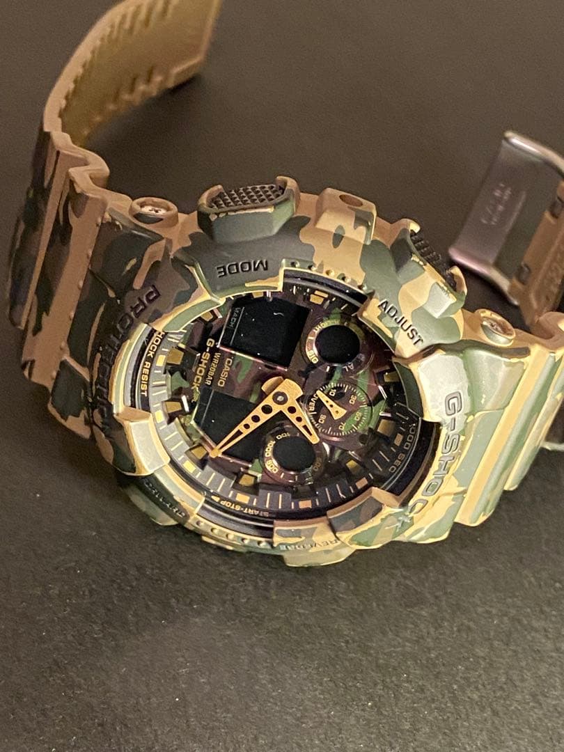 【生産終了品　希少極美品　電池新品】 G-SHOCK GA-100CM カモフラ