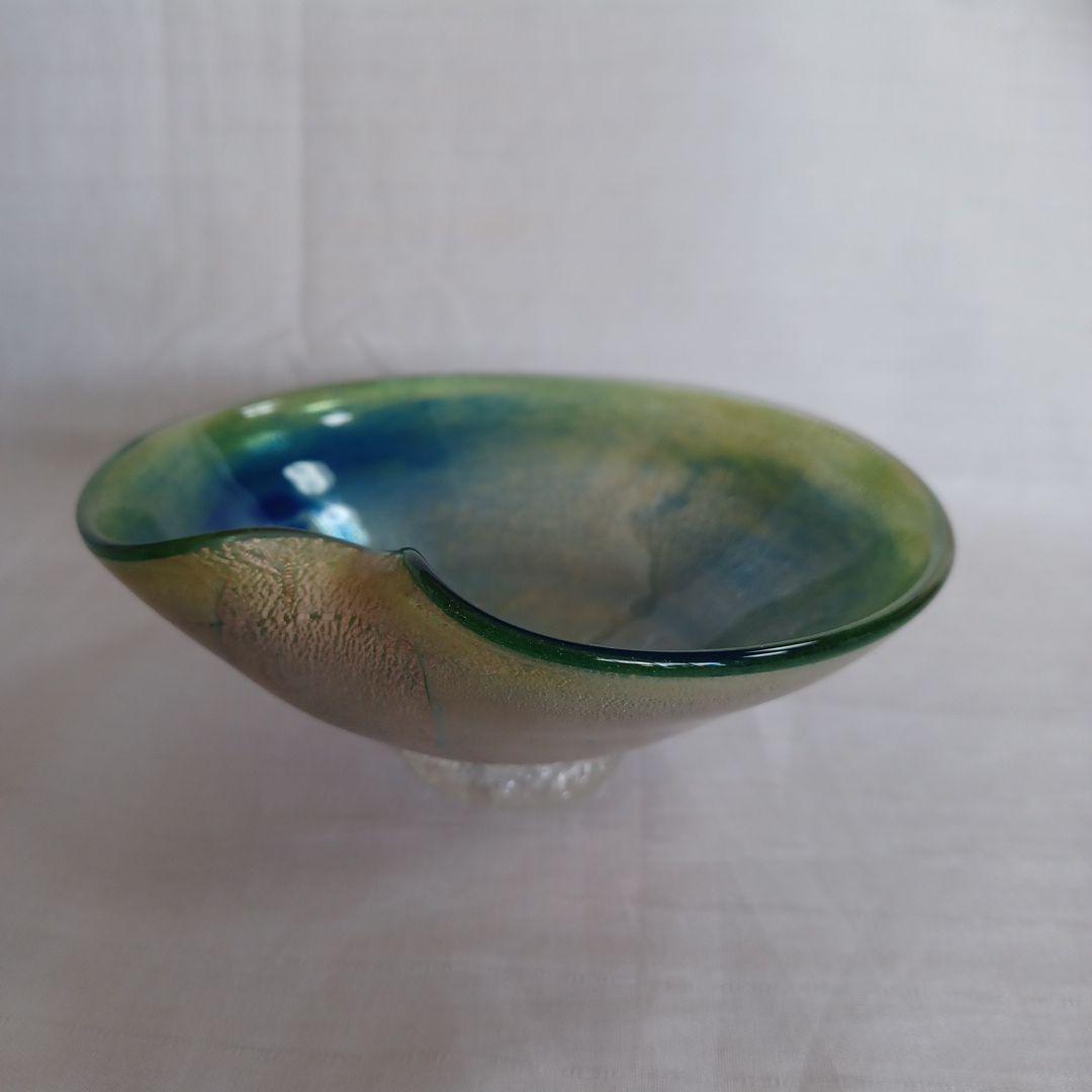 ガラス抹茶碗(富山ガラス工房)