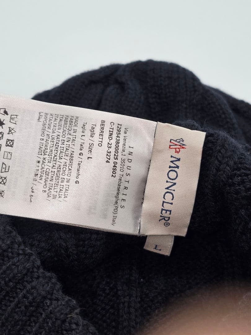 MONCLER　ロゴ　ニット　キッズ　Lサイズ　黒