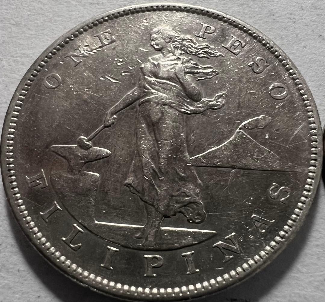 さ*e様 ⭐️希少⭐️1905年米領フィリピン 1ペソ 銀貨　【大型】