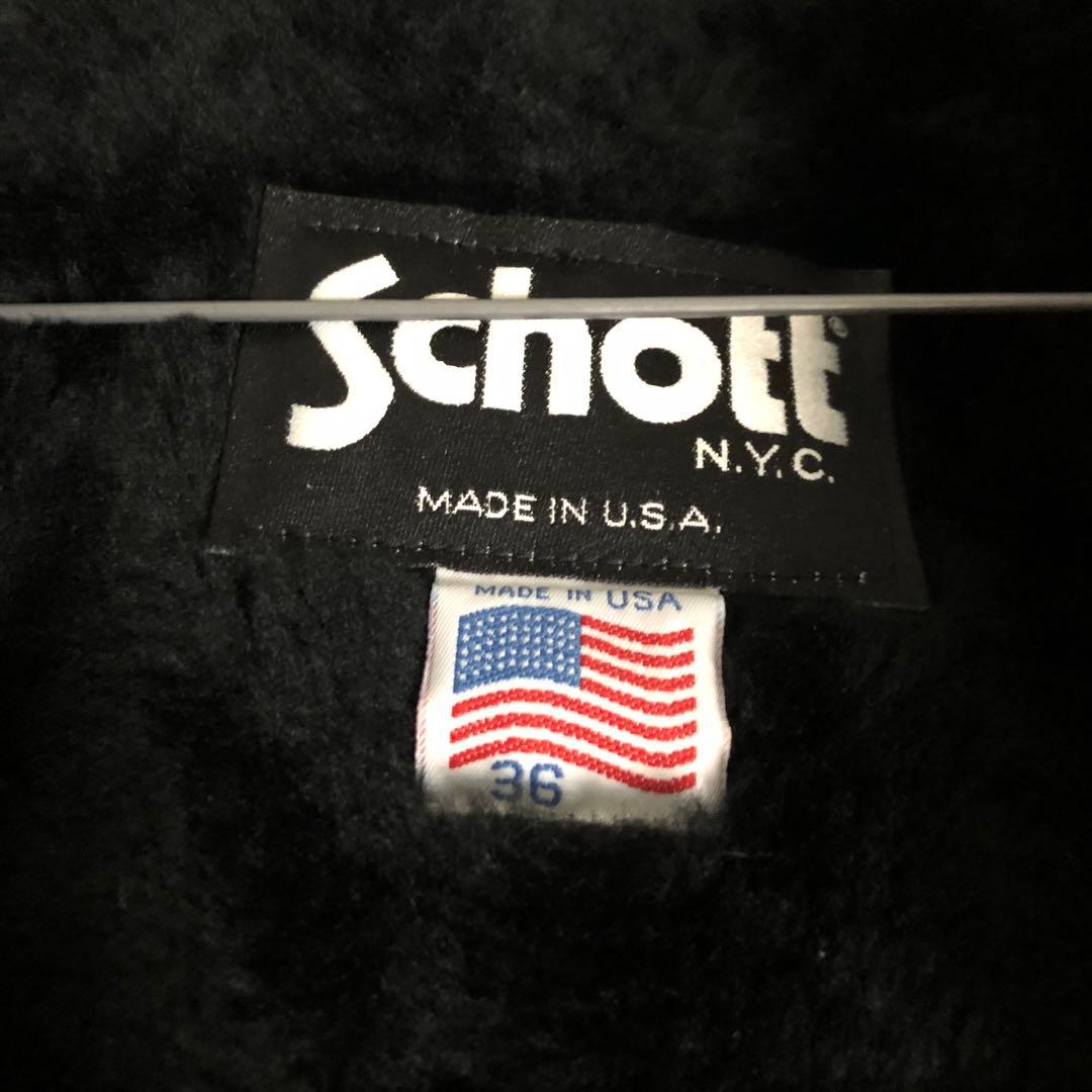 美品 schott レザージャケット141 36サイズ ライナー付き