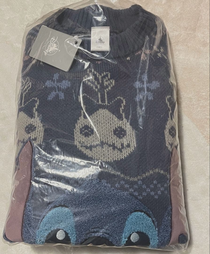 新作　ディズニーストア　スティッチ　セーター　ブルー